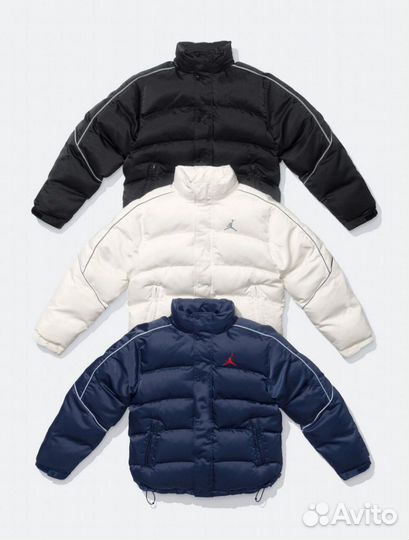 Пуховик Supreme x Jordan рефлектив