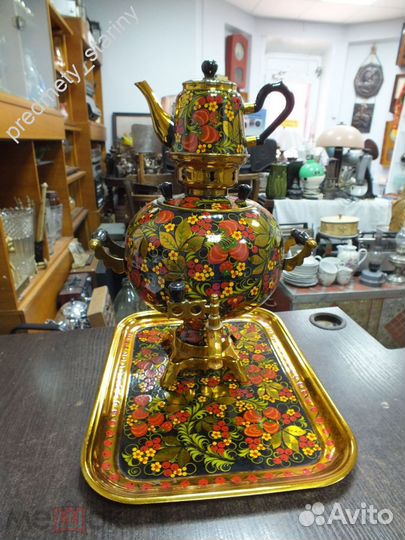 Самовар чайник поднос хохлома