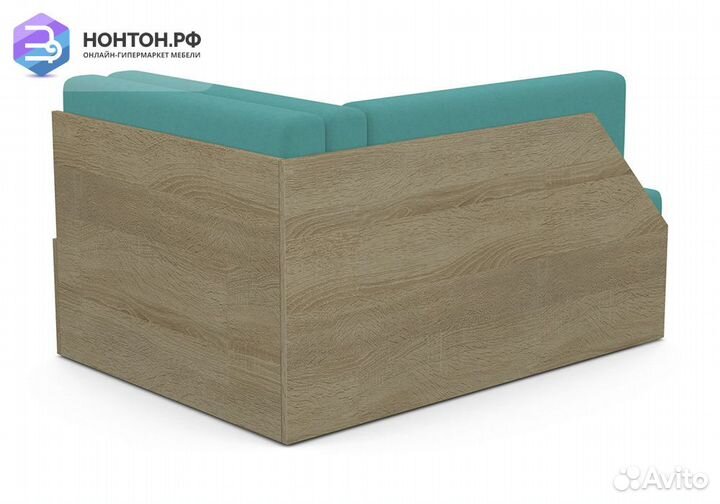 Диван выкатной №1 дуб сонома / аквамарин