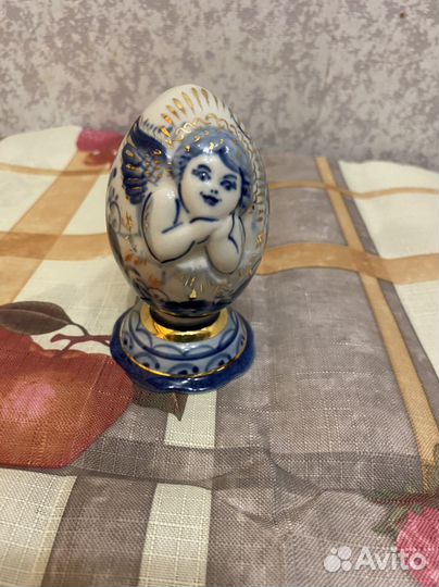 Яйцо пасхальное гжель