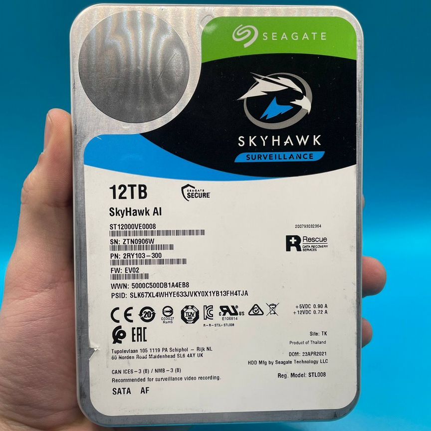 [ST12000VE0008] Жесткий Диск Seagate Skyhawk 12 Тб St12000ve0008