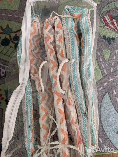 Мягкие бортики для детской кроватки