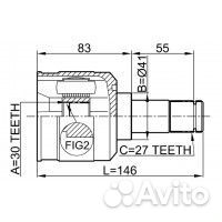 ШРУС внутренний 30x41x27 (mitsubishi galant EA3A/E