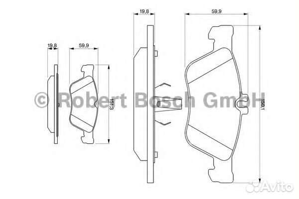 0986494002 Колодки тормозные дисковые перед