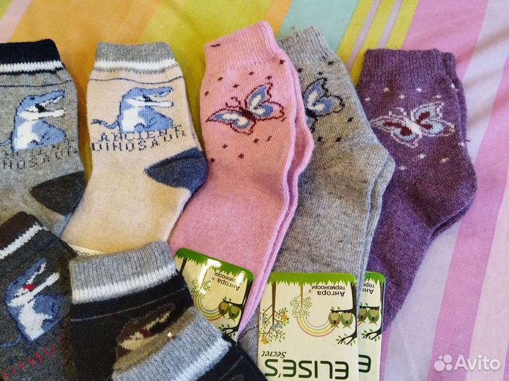 Носки теплые детские, носки тонкие