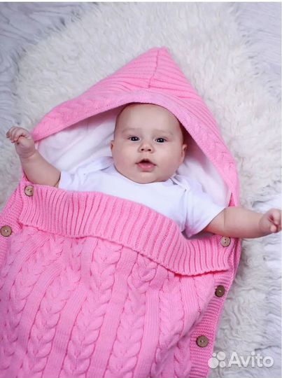 Теплый конверт на выписку и в коляску