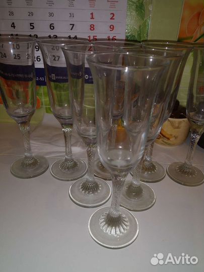 Бокалы для шампанского 8 штук