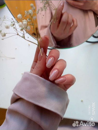 Гель лак,комби маникюр, наращивание