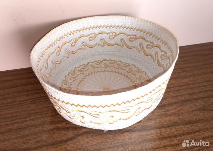 Тюбетейка мужская белая р.56