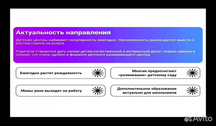 Франшиза центра всестороннего развития для детей