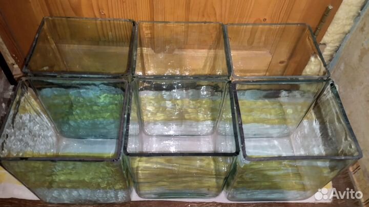 Квадратные ёмкости из цельного толстого стекла