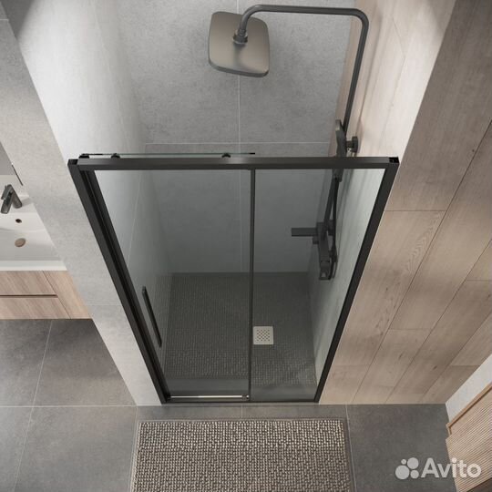 Душевая дверь Niagara Nova 130 NG-34-13AGR профиль графит/стекло прозрачное