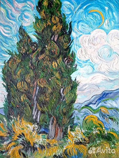 Фактурные картины маслом для интерьера на заказ