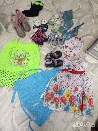 Вещи и обувь на девочку 3-4 года