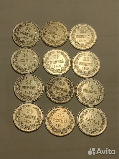 25 пенни 1913 г