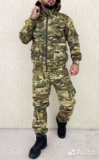 Тактический боевой костюм мультикам на флисе