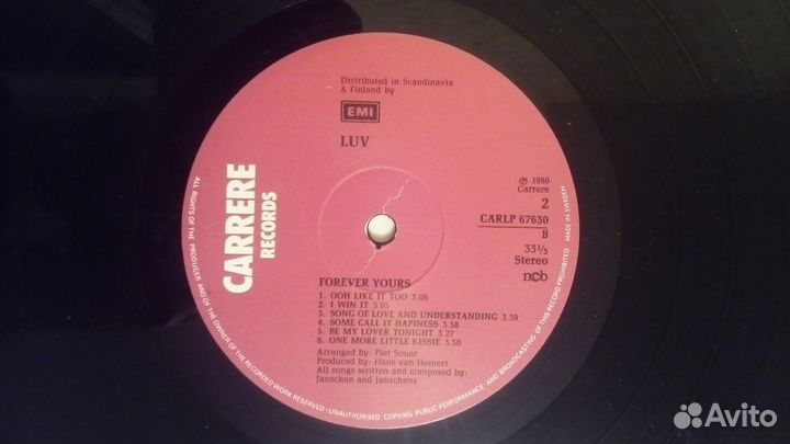 LP Luv' - Forever Yours Sweden Carrere 1980г