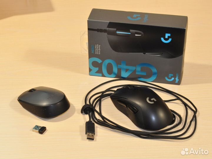 Игровая мышь Logitech G403 и беспров M170