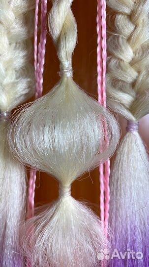 Резинка канекалон Локоны единорога хвост