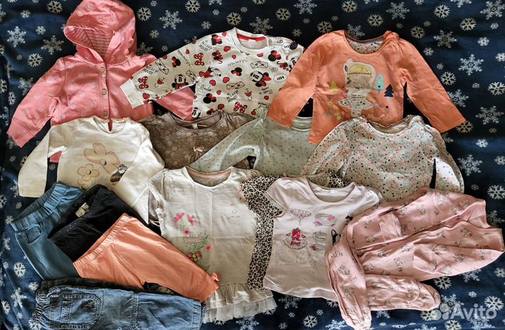 Вещи H&M,Next,Mothercare пакетом на девочку 80 86