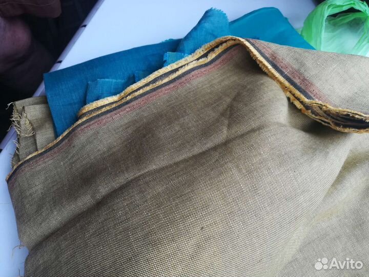 Ткань Лён 3 отреза. Италия