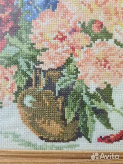 Картина вышивка крестом цветы