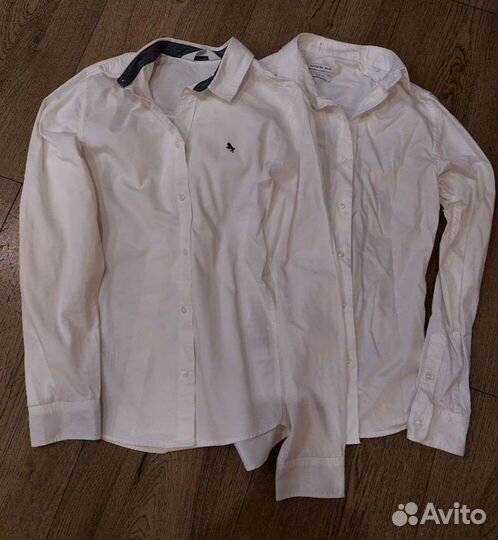 Белые рубашки к школе 164см