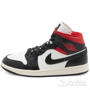 Кроссовки Nike Air Jordan 1 Mid W, черный, белый