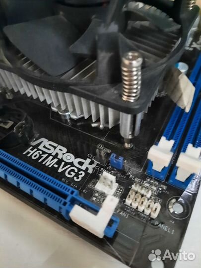 Материнская Плата 1155 с процессором asrock H61M-V