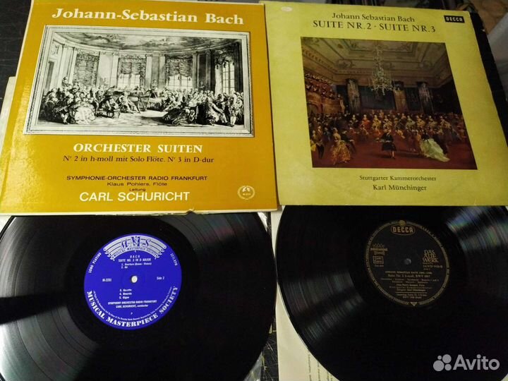 Бах оркестровые сюиты 2 3 Менухин Maazel винил
