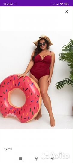 Купальник женский слитный новый 56-58 размер