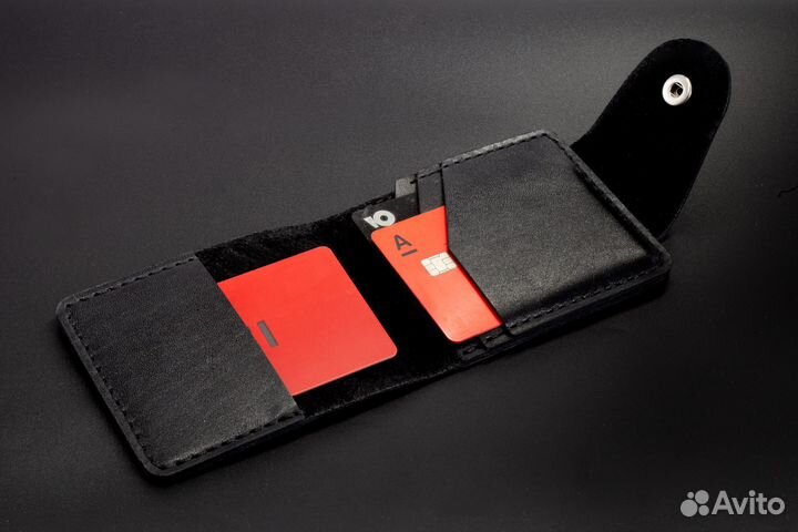 Кошелек из натуральной кожи ручной работы