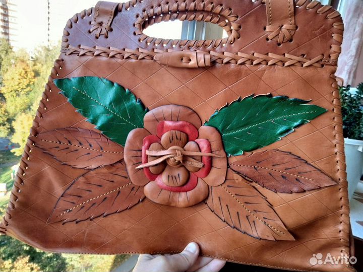 Сумка новая кожаная ручной работы винтаж Куба