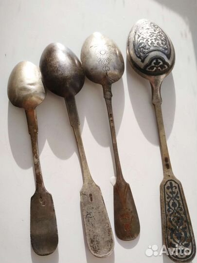 Ложки серебряные антикварные за 4 шт