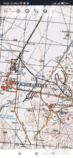 Советские военные карты Краснокаменск про версия
