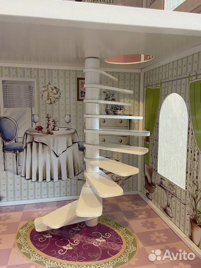 Кукольный домик для барби с мебелью