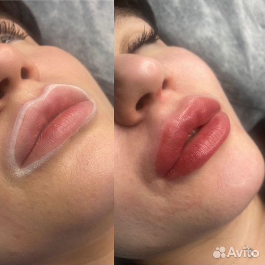 Перманентный макияж бровей и губ