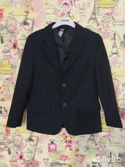 Пиджак школьный для мальчика 128 (т.синий)