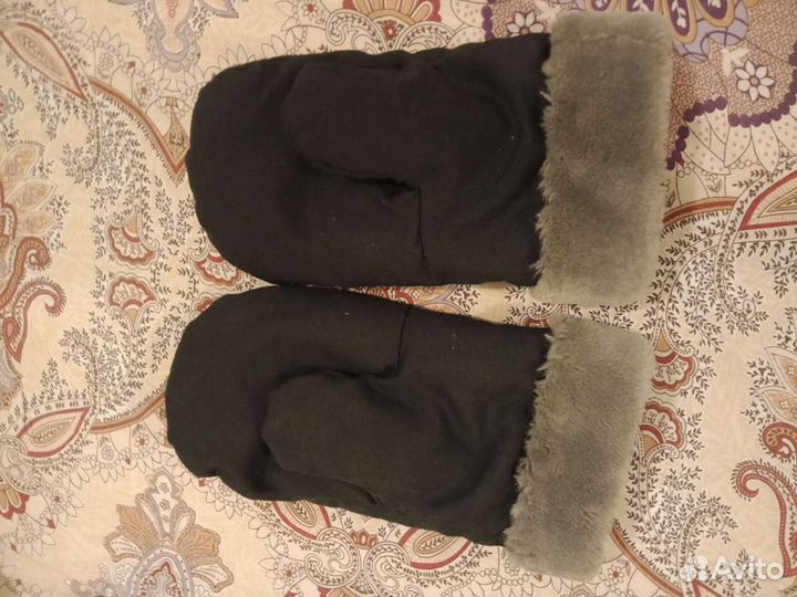 Рукавицы меховые, искуств. мех, рабочие, для рыбал