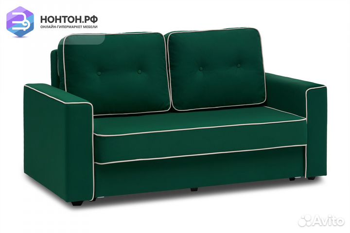 Диван еврокнижка Берген изумрудный