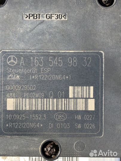 Блок ABS mercedes ml163 A1635459832