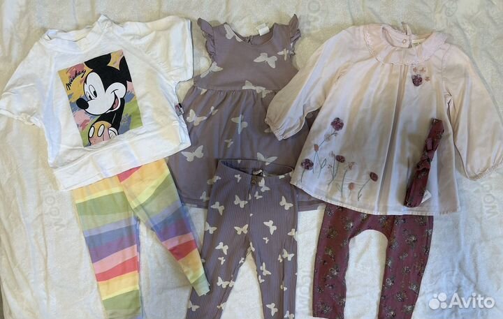 Вещи пакетом для девочки H&M Next C&A Zara 86 92