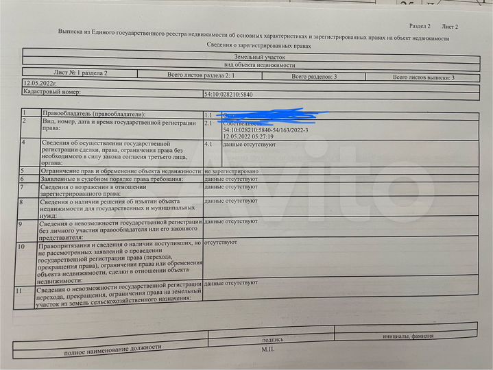 Участок 9,6 сот. (СНТ, ДНП)