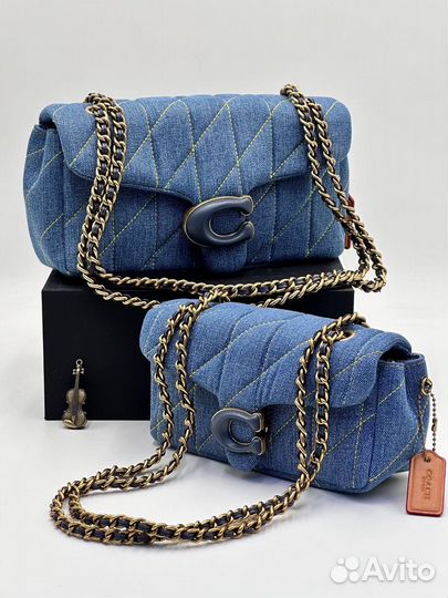 Сумка Coach женская джинса denim деним новая