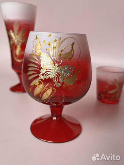 Набор фужеров, рюмок и коньячниц