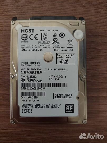 Жесткий диск hgst 2.5