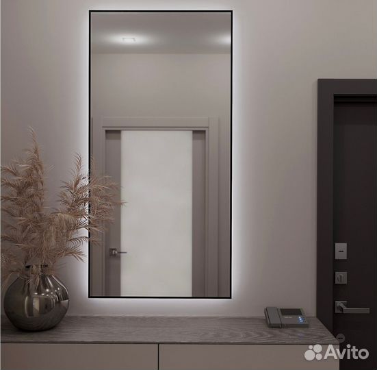 Зеркало с подсветкой в раме 80*175см