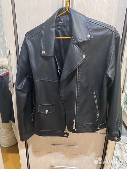 Кожаная куртка косуха 48