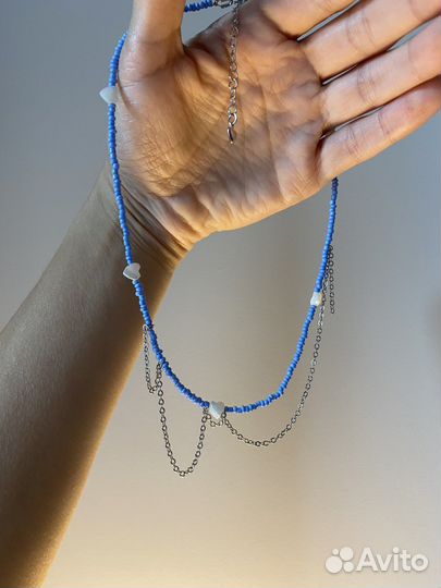 Колье чокер с перламутром