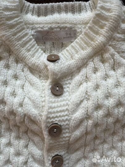 Вязаный костюм для малыша 3-6 месяцев